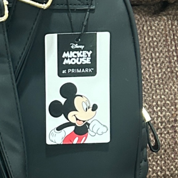 Disney X Primark Winking Mickey Mouse Faux Leather Soft Backpack. NWT - Picture 6 of 7